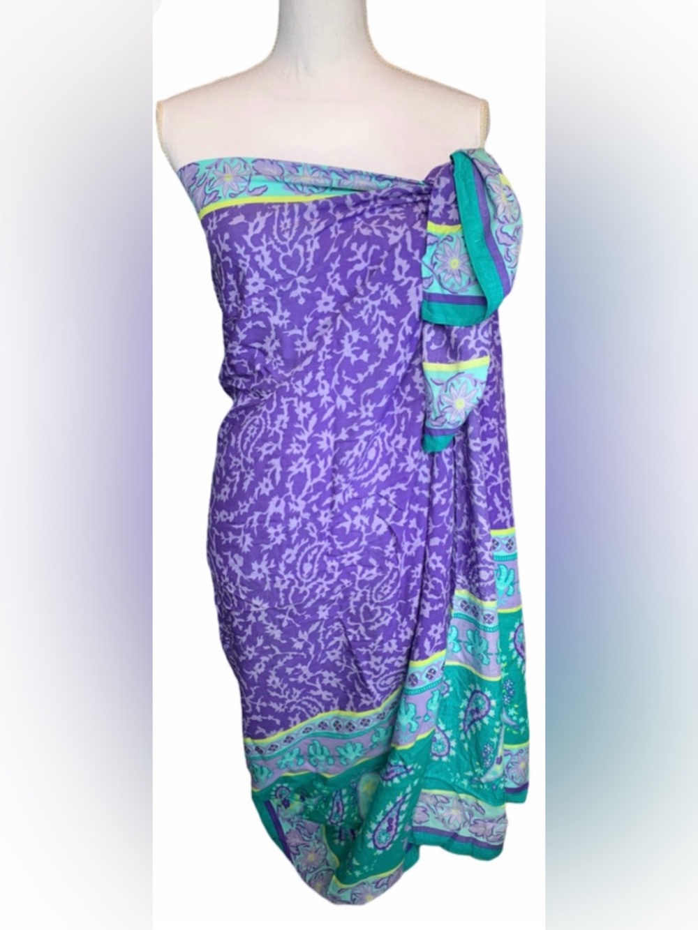 Vintage Diane Von Furstenberg Sarong Wrap Beach Pool Resort